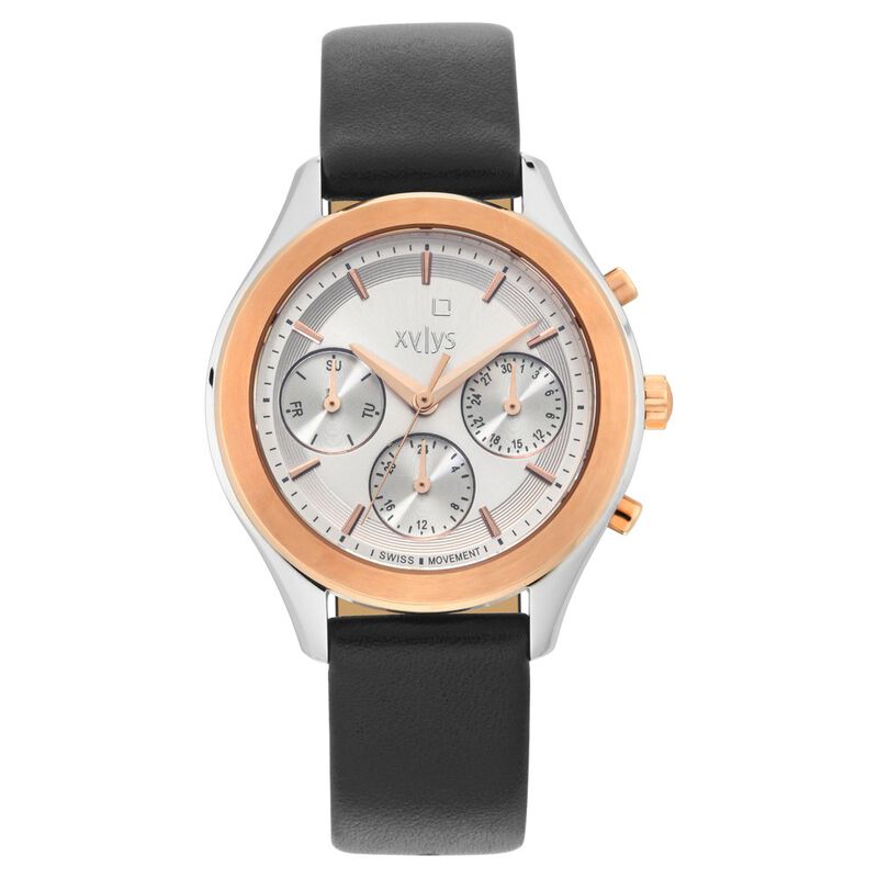 Xylys Classic Silver Dial Women Watch With Leather Strap - image number 2