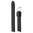 22 mm Black Genuine Leather Straps for Men - image number 2