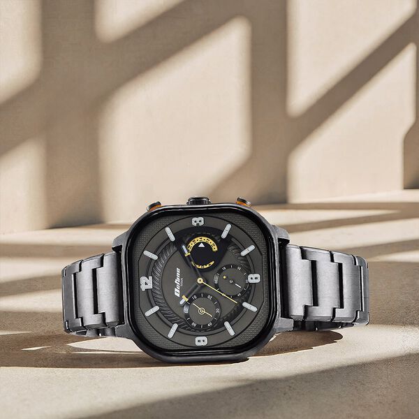 Titan Octane Aerobatics Quartz Chronograph Anthracite Dial Grey Stainless Steel Strap Watch For Men - image number 0