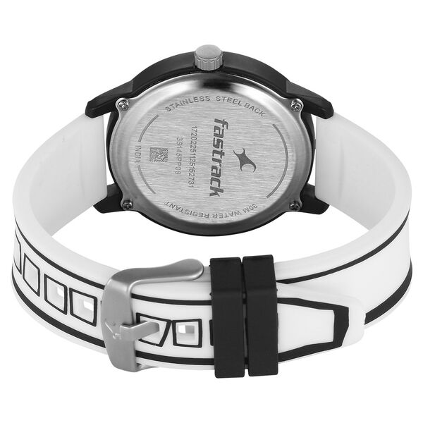 Fastrack Zine Quartz Analog White Dial White Silicone Strap Watch For Guys - image number 5