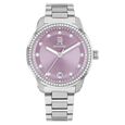 Tommy Hilfiger Quartz Analog Purple Dial Silver Stainless Steel Strap Watch For Women - image number 0