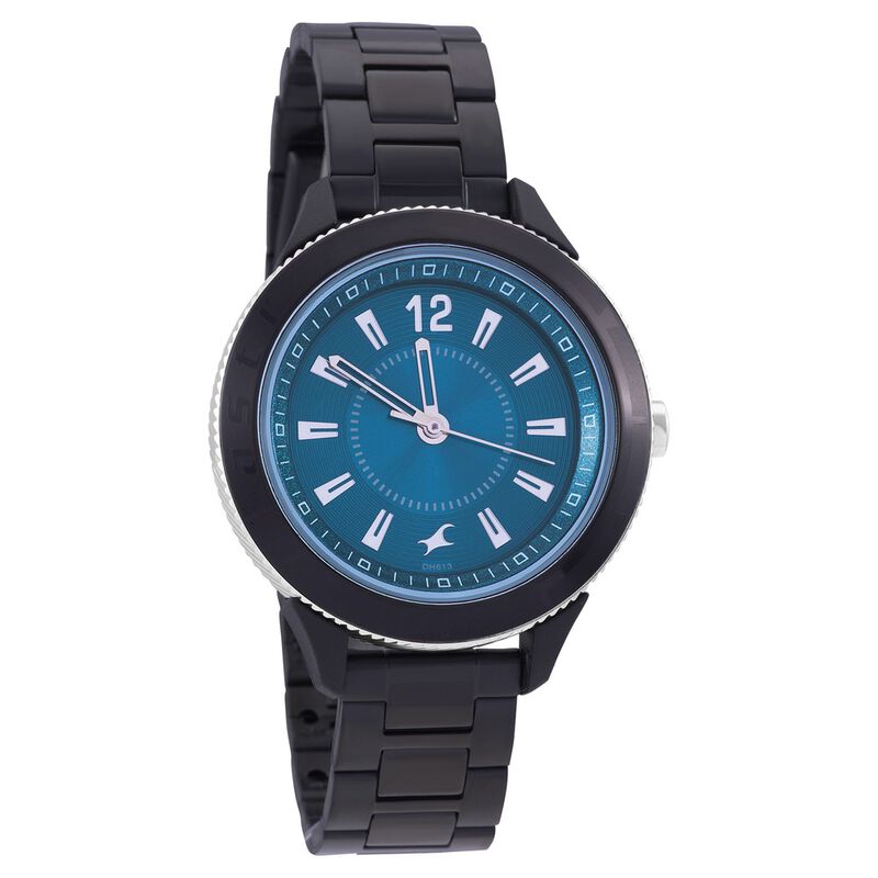 Fastrack Modular Quartz Analog Blue Dial Stainless Steel Strap Watch for Girls - image number 0