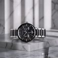 Titan Ceramic Fusion Quartz Multifunction Black Dial Rose Gold Dual-Toned Stainless Steel Bracelet Watch for Men