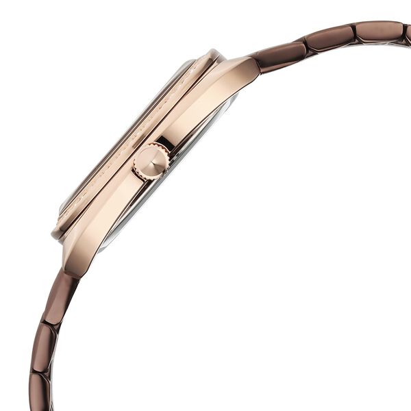 Titan Purple Glamour Quartz Analog Brown Dial Brown Stainless Steel Strap Watch For Women - image number 4