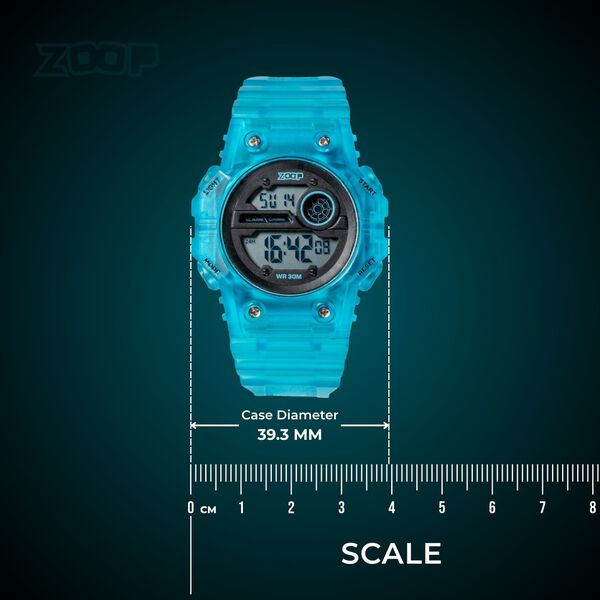 Zoop Mystic Digi Digital Watch For Boys With Transparent Blue Finish From House Of Titan - image number 3