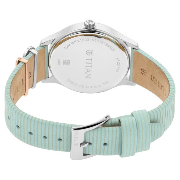 Titan Charming Love White Dial Analog Leather Strap watch for Women - image number 4