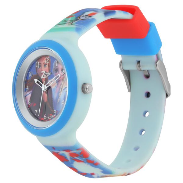 Zoop Disney Frozen Analog Watch with Blue Dial & Multicoloured Strap for Girls Kids, from House of Titan - image number 2