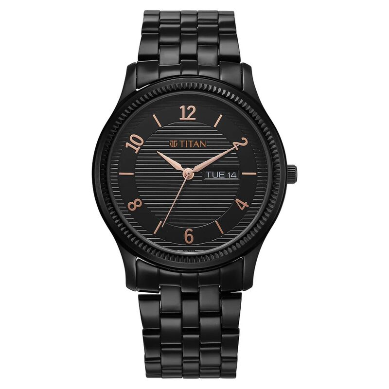 Buy Online Titan Karishma Black Dial Watch for Men - nr1824nm01 | Titan