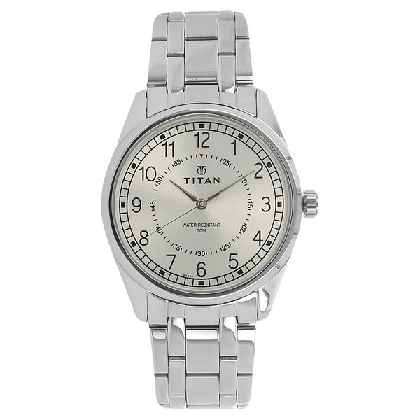 Titan Workwear Silver Dial Analog Stainless Steel Strap watch for Men - image number 0