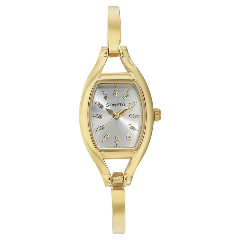 Sonata Quartz Analog White Dial Metal Strap Watch for Women