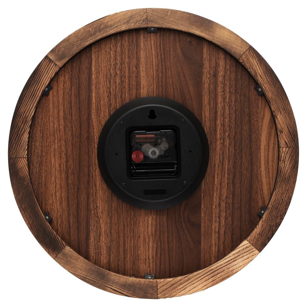 Buy Online Titan Wooden Wall Clock with flame treated case White