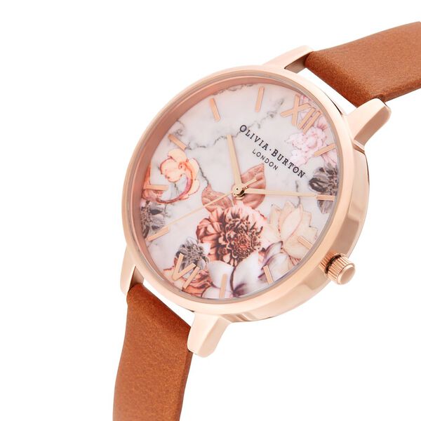 Olivia Burton Quartz Analog White Dial Leather Strap Watch for Women - image number 1