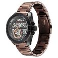 Fastrack Automatics Black Dial Brown Stainless Steel Strap Watch For Guys - image number 3