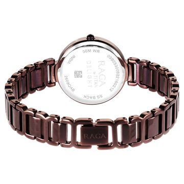 Titan Raga Delight Quartz Analog Brown Dial Brown Metal Strap Watch For Women