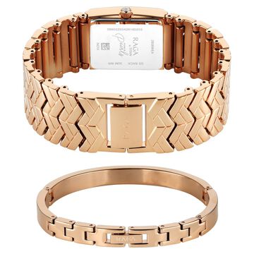 Titan Raga Power Pearls 2.0 Quartz Analog Mother Of Pearl Dial Rose Gold Metal Strap Watch For Women