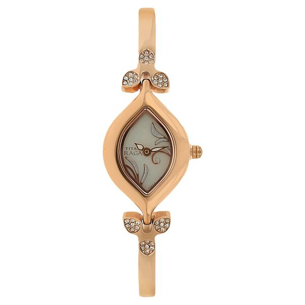 Titan Analog White Dial Quartz Metal Strap watch for Women - image number 0