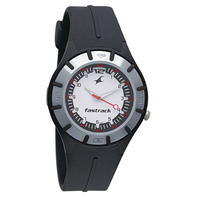 Fastrack Quartz Analog Grey Dial Plastic Strap Watch for Girls