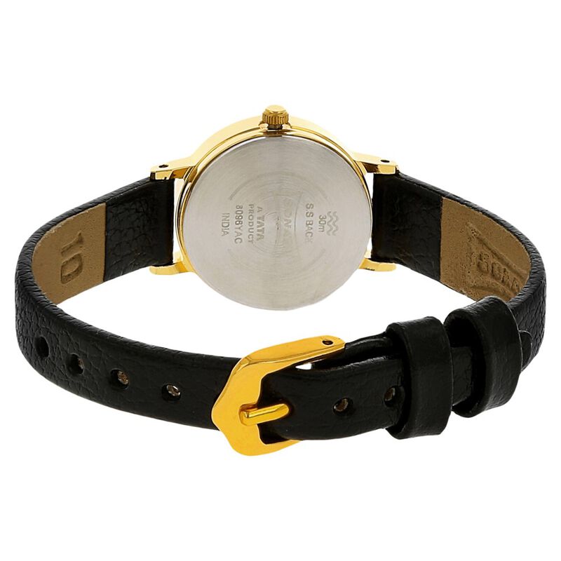 Sonata Quartz Analog White Dial Leather Strap Watch for Women - image number 3
