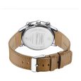 Sonata Quartz Multifunction Silver Dial Brown Leather Strap Watch For Men - image number 5