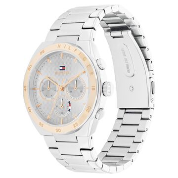 Tommy Hilfiger Multifunction Silver Dial Stainless Steel Strap Watch for Women