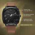 Fastrack Groove Quartz Analog Black Dial Guys Leather Watch - image number 2