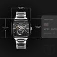 Titan Ceramic Fusion Automatic Square Black Dial Silver Dual-Toned Stainless Steel Bracelet Watch for Men - image number 8