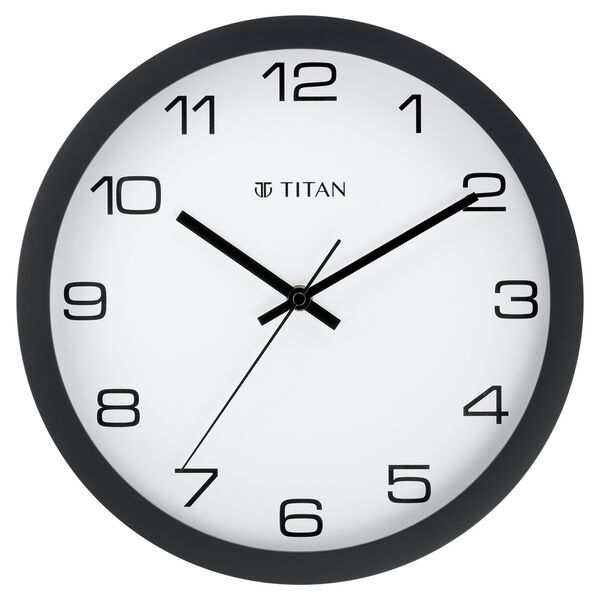 Titan Tranquil Modern 30cm White Wall Clock with Silent Sweep Tech for the Serene Home - image number 1