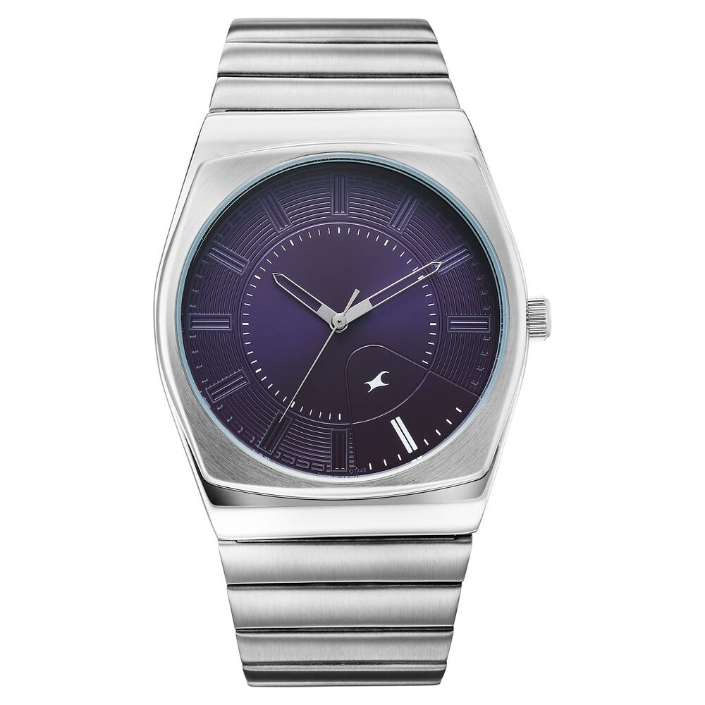 Fastrack Stunners Quartz Analog Purple Dial Silver Stainless Steel Strap Watch For Guys-picture-13