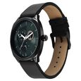 Fastrack Tick Tock Quartz Multifunction Green Dial Leather Strap Watch For Guys - image number 2