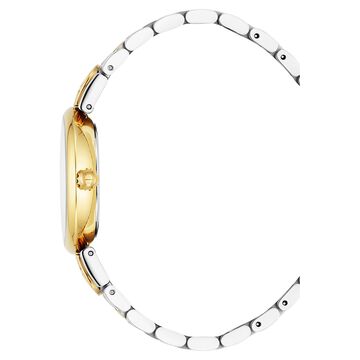 Aigner Quartz Analog White Dial Two Toned Stainless Steel Strap Watch For Women