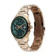 Titan Regalia Opulent Two-Eye Multifunction Green Panda Dial Carnation Leather Strap Watch For Men - image number 2