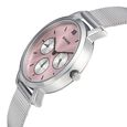 Sonata Multifunctions Pink Dial Women Watch With Metal Strap - image number 3