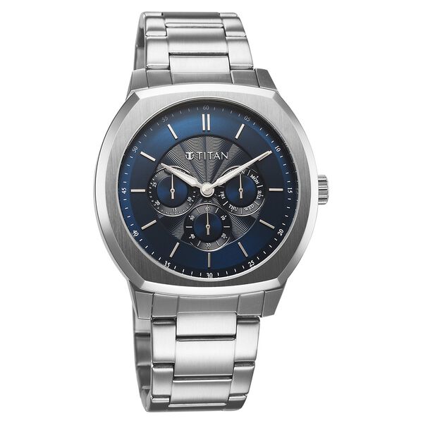 Titan Regalia Arc Analog with Day Date Second Subdial and Blue Dial Stainless Steel Strap Watch for Men - image number 2
