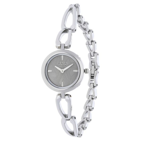 Titan Raga Foliage Silver Dial Quartz Metal Strap Watch for Women - image number 1