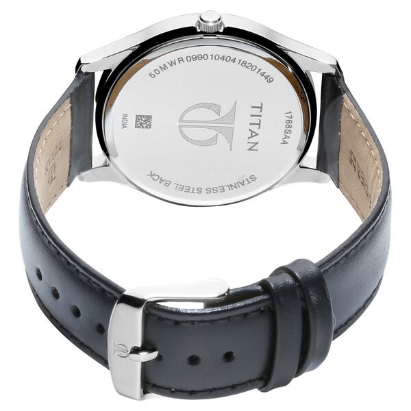 Titan Quartz Multifunction White Dial Leather Strap Watch for Men - image number 3