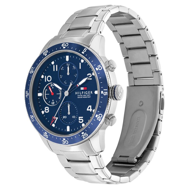 Tommy Hilfiger Blue Dial Stainless Steel Strap Watch for Men - image number 1