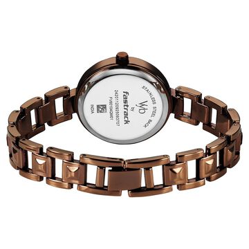 Vyb Manifester By Fastrack Quartz Analog Brown Dial Brown Metal Strap Watch For Girls