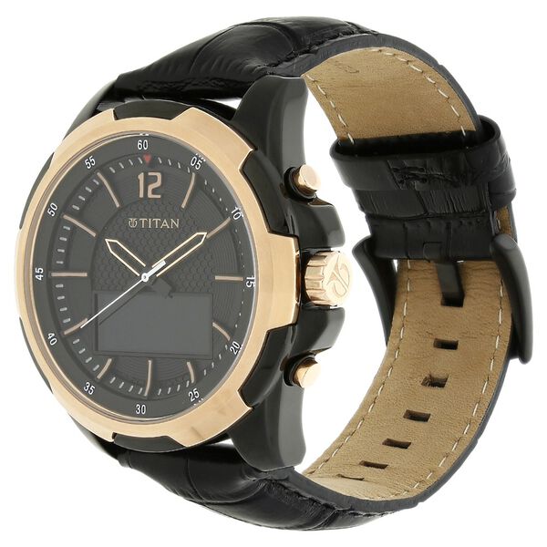 Titan Ana Digi Black Dial Stainless Steel Strap watch for Men - image number 0