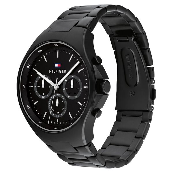 Tommy Hilfiger Black Dial Black Colour Stainless Steel Strap Watch for Men - image number 1