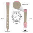 12 mm Pink Genuine Leather Strap for Women - image number 1