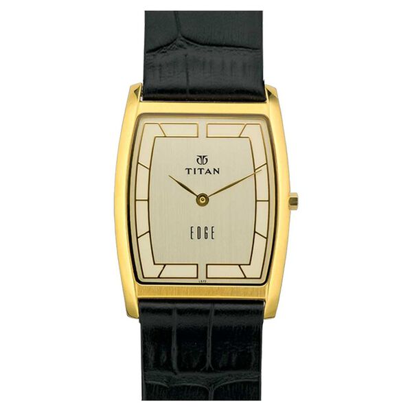Titan Edge Quartz Analog Champagne Dial Watch For Men - image number 0
