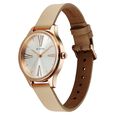 Titan Neo Quartz Analog Silver Dial Beige Leather Strap Watch For Women - image number 2