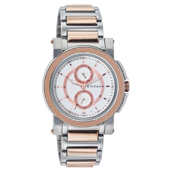 Titan Quartz Multifunction Silver Dial Watch for Men - image number 0