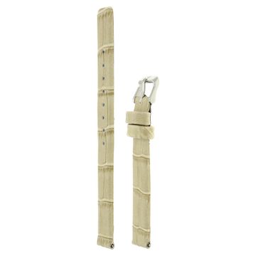 10 mm Off White Genuine Leather Strap for Women