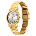 Sonata Classic Quartz Analog Silver Dial Golden Stainless Steel Strap Watch for Men - image number 1