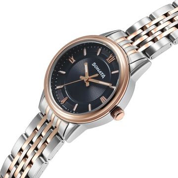 Sonata Wedding Quartz Analog Blue Dial Stainless Steel Strap Watch For Women