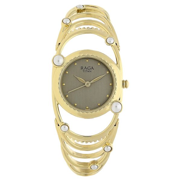Titan Raga Aurora Grey Dial Women Watch With Metal Strap - image number 0