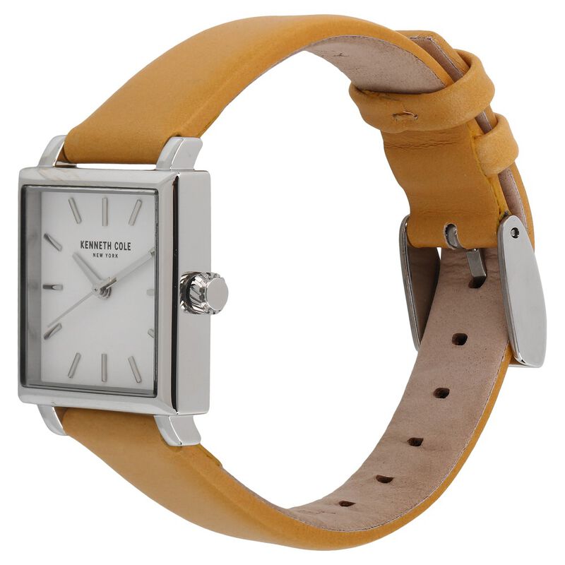 Kenneth Cole Quartz Analog Silver Dial Leather Strap Watch for Women - image number 1