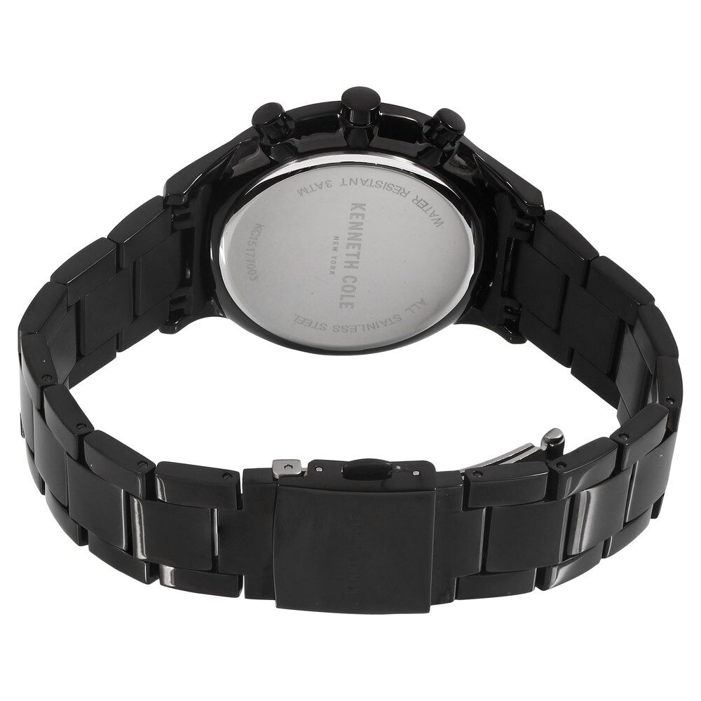 Buy Online Kenneth Cole Quartz Multifunction Black Dial Metal Strap Watch for Men nckc15177003mn Titan