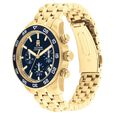 Tommy Hilfiger Chronograph Blue Dial Golden Color Stainless Steel Strap Watch For Men - image number 1
